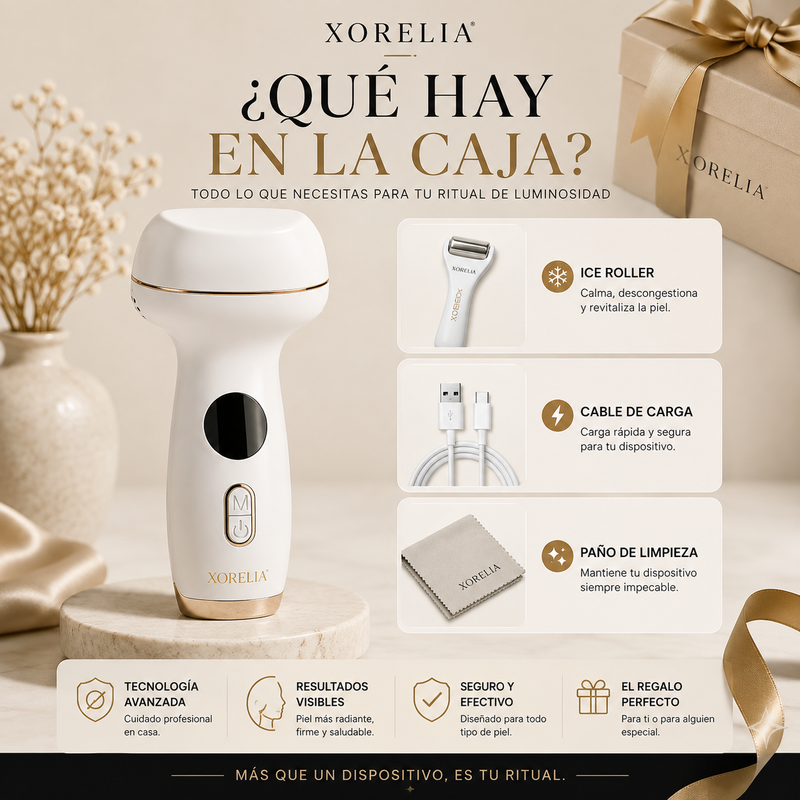 XORELIA Glow™ – Dispositivo Facial Inteligente Frío & Calor 7 en 1