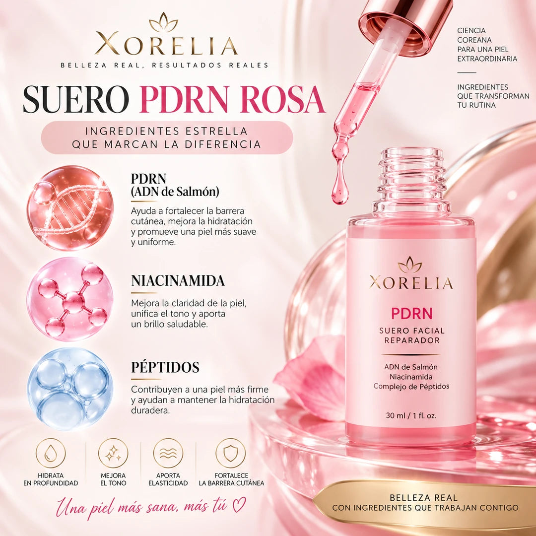 Ingredientes del suero PDRN Rosa XORELIA